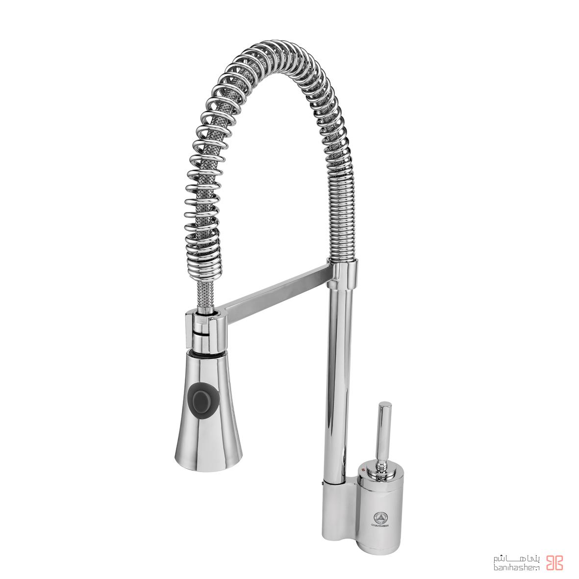 ghahreman-sink-zomorod شیر ظرفشویی شلنگدار قهرمان مدل زمرد - Image 1