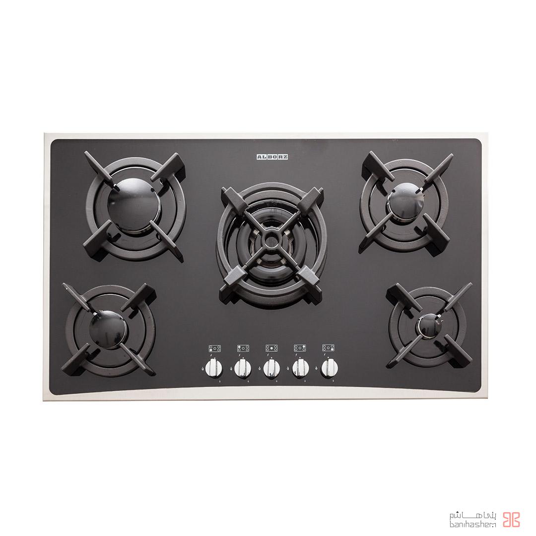 alborz-gaz-G-5904s اجاق گاز پنج شعله استیل البرز مدل G5904-S - Image 1