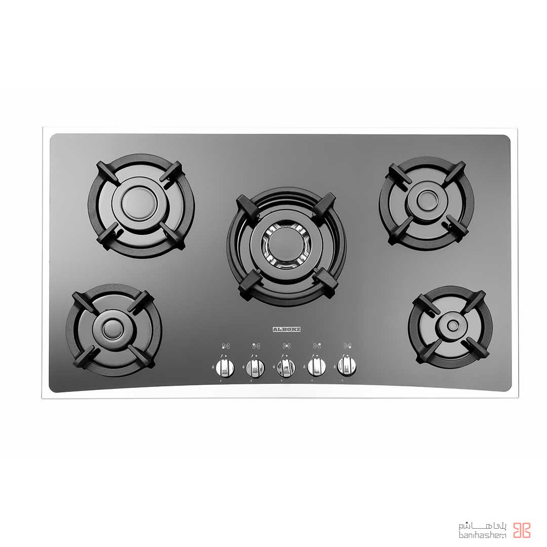 اجاق گاز پنج شعله استیل البرز مدل G5954-S
