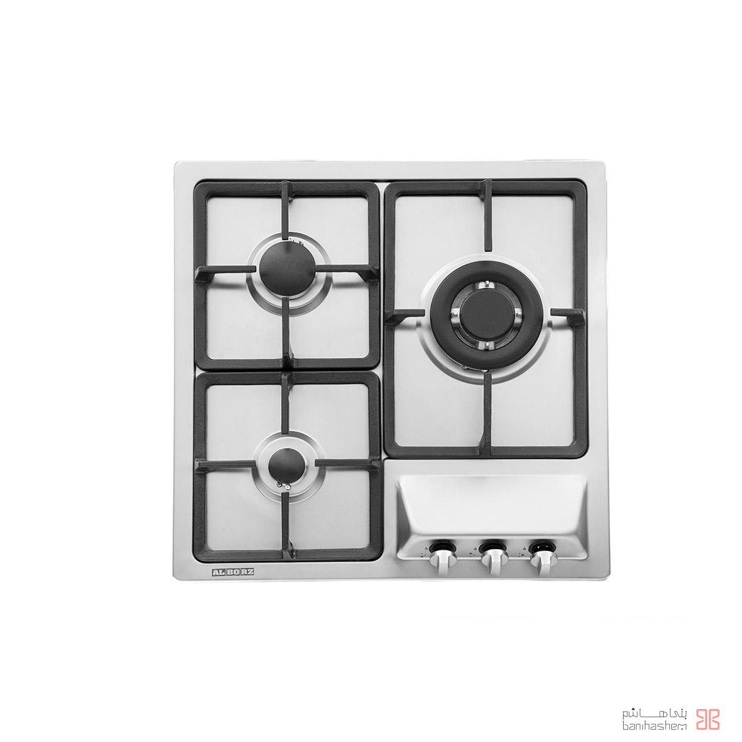 alborz-gaz-S-3501 اجاق گازسه شعله استیل البرز مدل S3501 - Image 1