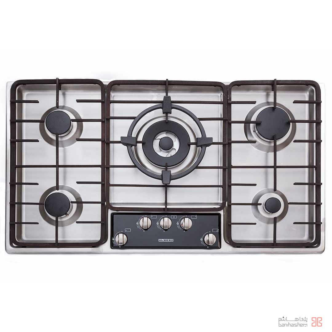 alborz-gaz-S-5901 اجاق گاز پنج شعله استیل البرز مدل S5901 - Image 1