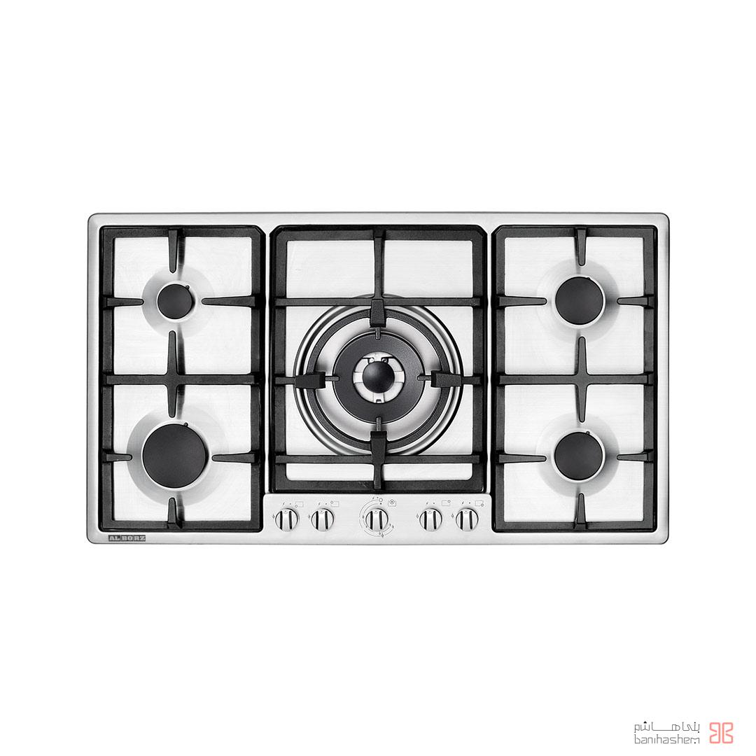 alborz-gaz-S-5902 اجاق گاز پنج شعله استیل البرز مدل S5902 - Image 1