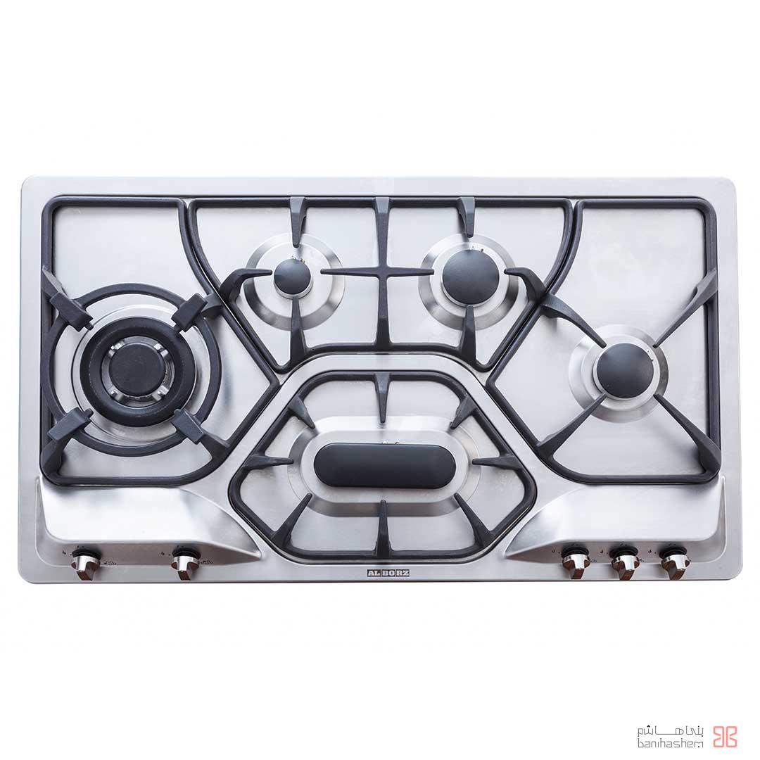 alborz-gaz-S-5908 اجاق گاز پنج شعله استیل البرز مدل S5908 - Image 1