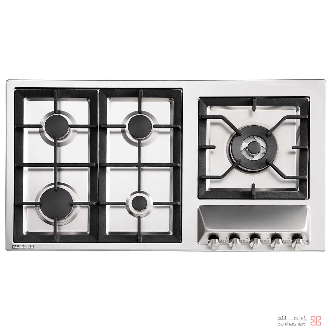 alborz-gaz-S-5909 اجاق گاز پنج شعله استیل البرز مدل S5909 - Image 1
