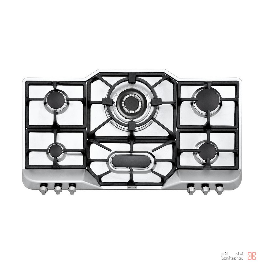 alborz-gaz-S-6901 اجاق گاز شش شعله استیل البرز مدل S6901 - Image 1
