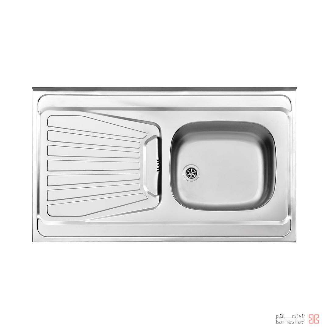 alborz-sink-165-60 ﺳﻴﻨک نیمه فانتزی استیل البرز مدل165/60 روکار - Image 1