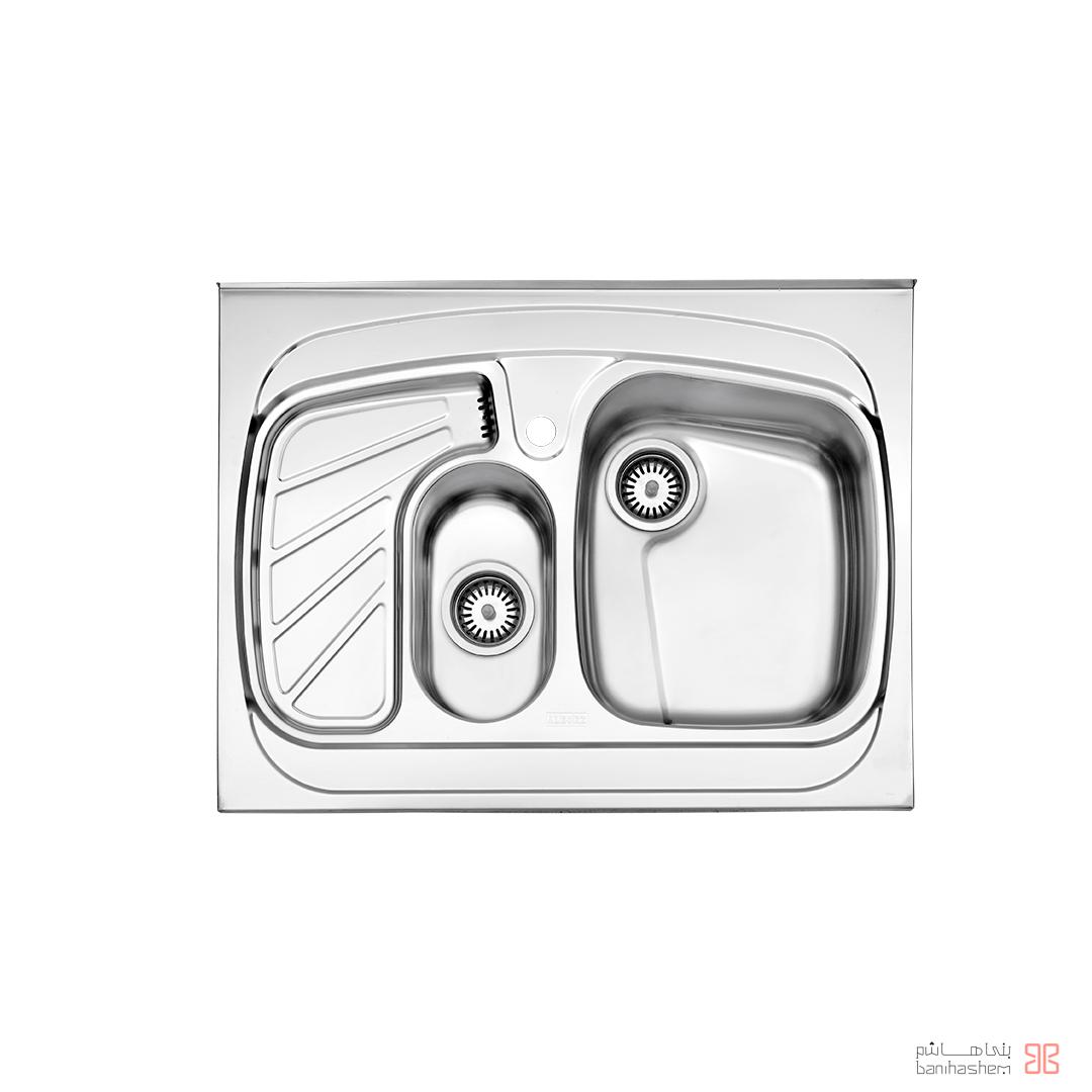 alborz-sink-608-60 ﺳﻴﻨک فانتزی استیل البرز مدل 608/60 روکار - Image 1