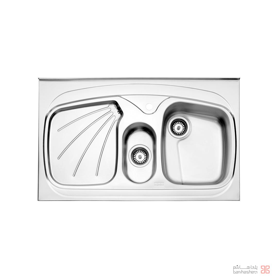 alborz-sink-610-60 ﺳﻴﻨک فانتزی استیل البرز مدل 610/60 روکار - Image 1