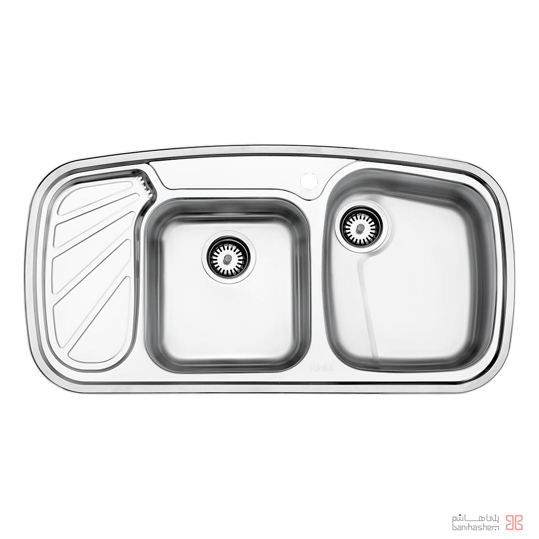 alborz-sink-611 ﺳﻴﻨک فانتزی استیل البرز مدل 611 توکار - Image 1
