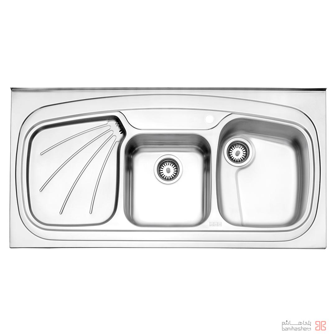 alborz-sink-614-60 ﺳﻴﻨک فانتزی استیل البرز مدل 614/60 روکار - Image 1