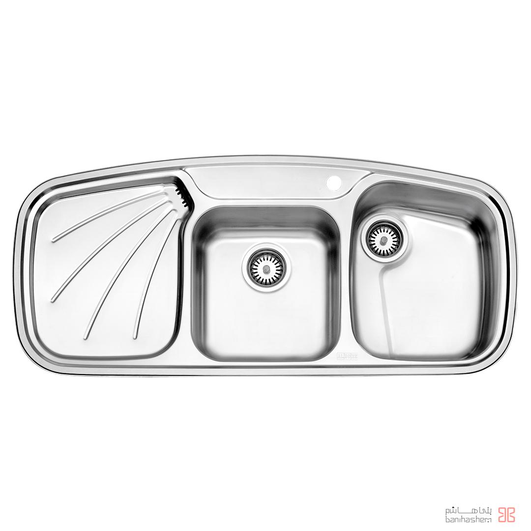 alborz-sink-614 ﺳﻴﻨک فانتزی استیل البرز مدل 614 توکار - Image 1
