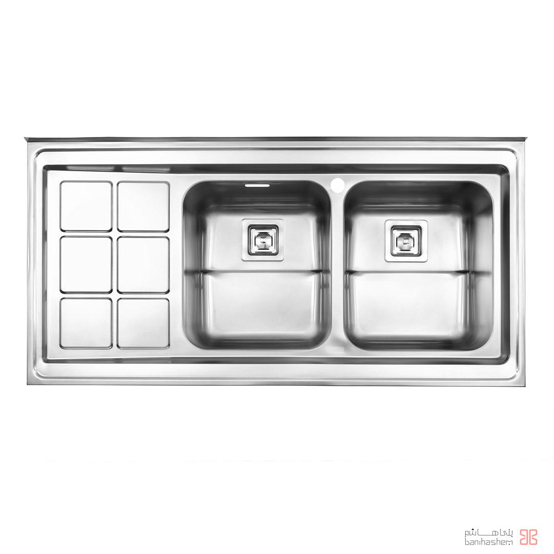 alborz-sink-761-60 ﺳﻴﻨک فانتزی استیل البرز مدل761/60 روکار - Image 1