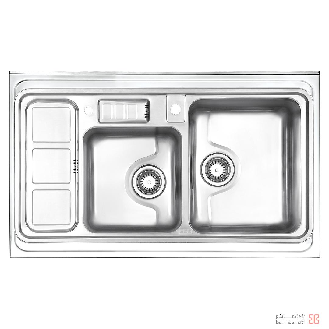 alborz-sink-813-60 ﺳﻴﻨک فانتزی استیل البرز مدل853/60 روکار - Image 1