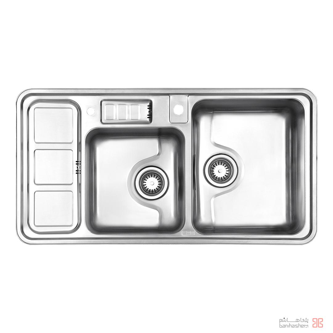 alborz-sink-813 ﺳﻴﻨک فانتزی استیل البرز مدل 853 توکار - Image 1