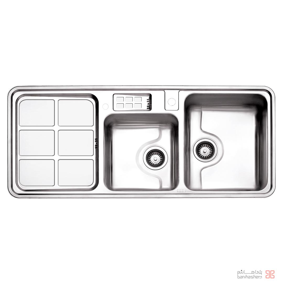alborz-sink-815 ﺳﻴﻨک فانتزی استیل البرز مدل 855 توکار - Image 1