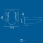 کاسه توالت چینی کرد مدل اریکا تخت - Image 5