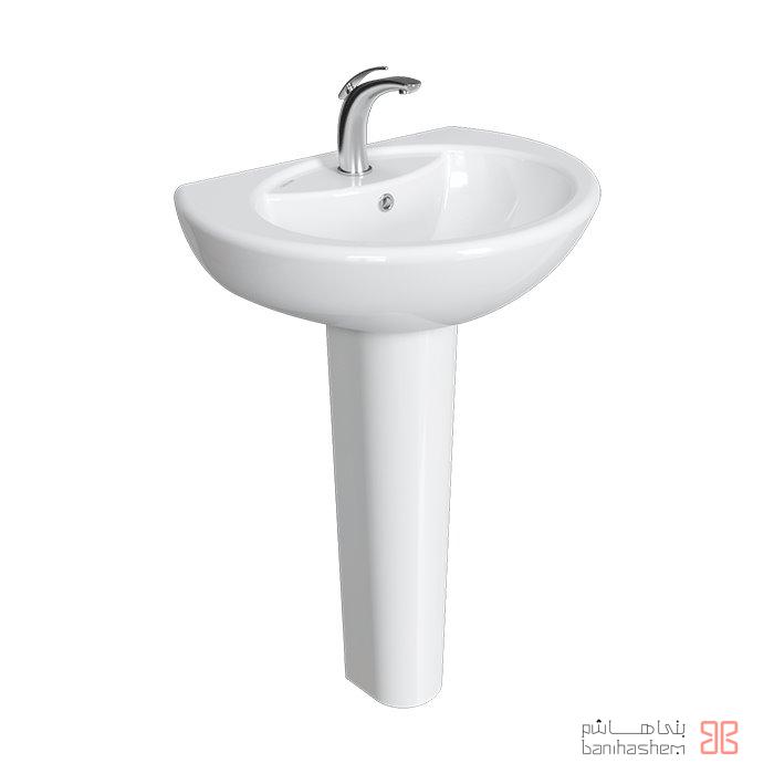 chinikord-toilet-Daisy روشویی پایه دار چینی کرد مدل دیسی–سایز50 - Image 1