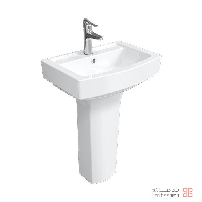 chinikord-toilet-daphne روشویی پایه دار چینی کرد مدل دافنه–سایز60 - Image 1