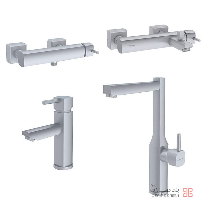 shoder-4-Yonik-mat شیرآلات شودر مدل یونیک کروم مات - Image 1