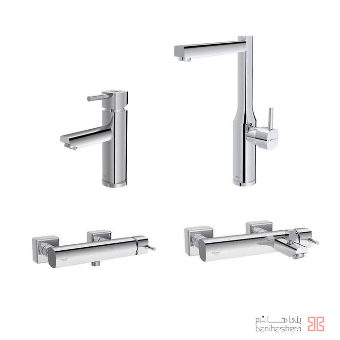 shoder-4-Yonik شیرآلات شودر مدل یونیک کروم - Image 1