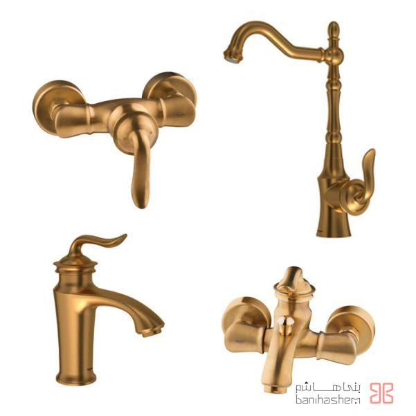 shoder-4-loka-goldm شیرآلات شودر مدل لوکا طلایی مات - Image 1