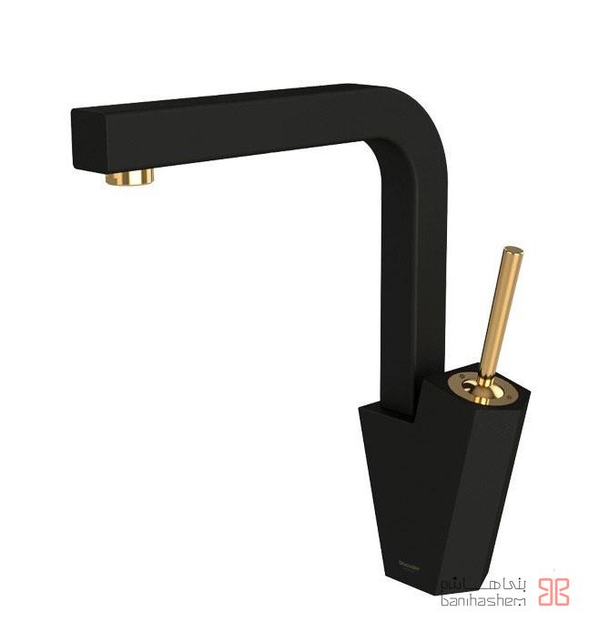 shoder-zarfshuii-tifani-black شیر ظرفشویی شودر مدل تیفانی مشکی طلایی - Image 1