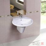 روشویی نیم پایه گلسار مدل آکوا