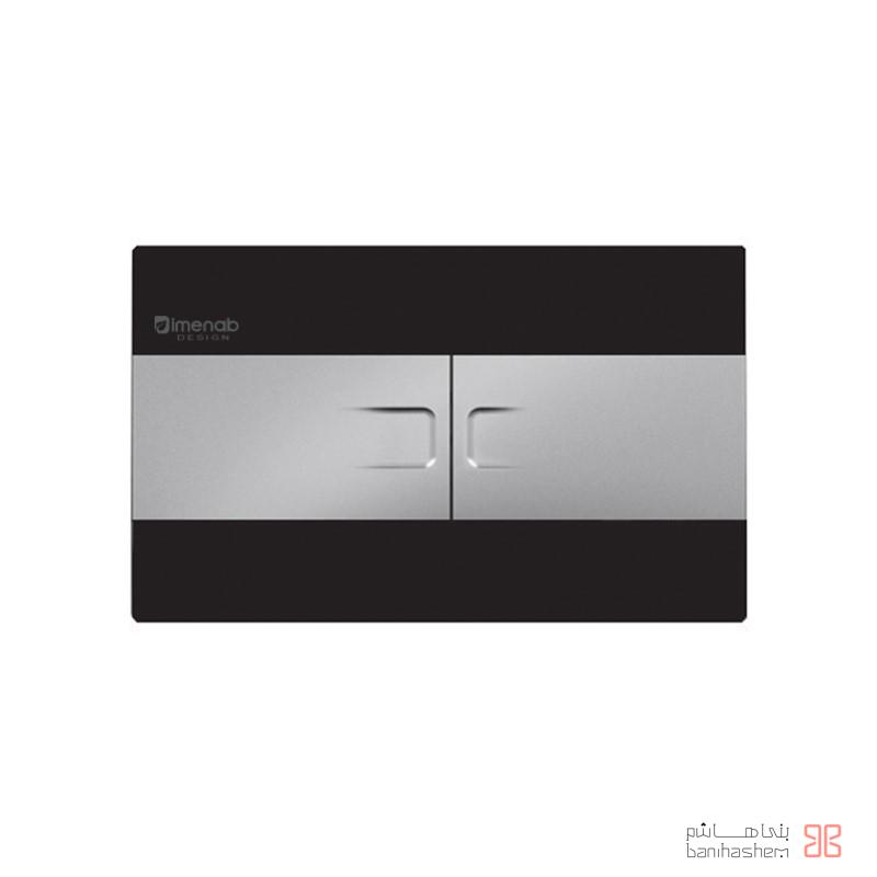 Imenab-Accessories-Key-Felat-Bc کلید فلاش تانک توکار ایمن آب مدل فلت- مشکی کروم - Image 1