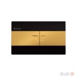 کلید فلاش تانک توکار ایمن آب مدل فلت- مشکی طلایی