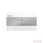 کلید فلاش تانک توکار ایمن آب مدل فلت- سفید کروم