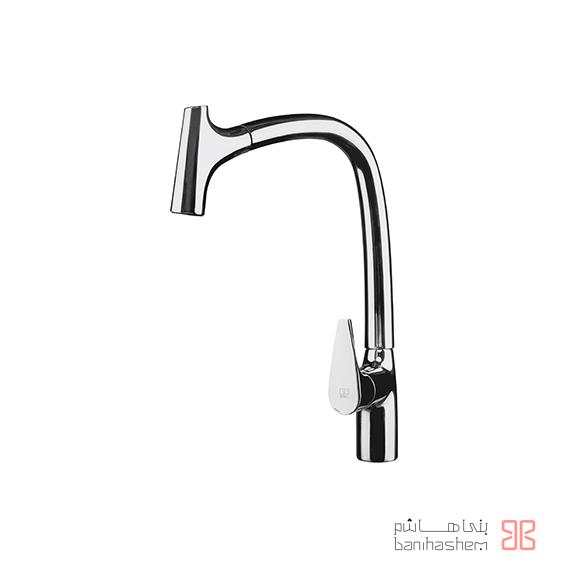 KWC-Zarfshuii-Kero-Pull-Out شیر ظرفشویی KWC مدل کرو شاوری سفید - Image 1