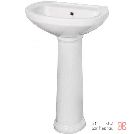 Parsceram-Toilet-Golnar روشویی پایه دار پارس سرام مدل گلنار46 - Image 1