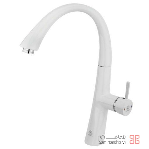 Gh_ZarfSH_MojW شیر ظرفشویی شلنگ دار قهرمان مدل موج سفید - Image 1