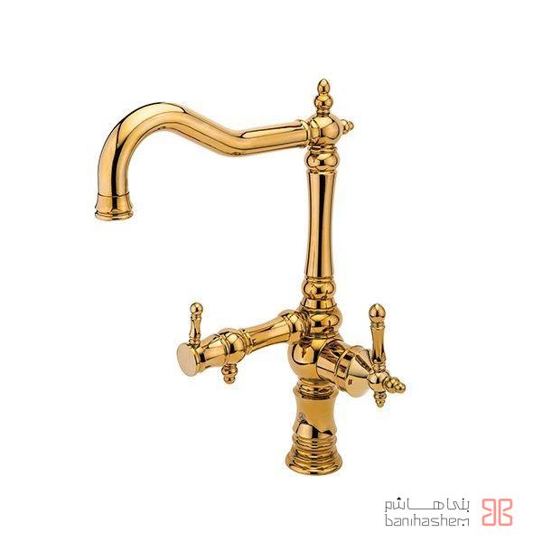 Gh_Zarf_Negin2GF شیر ظرفشویی دو منظوره قهرمان مدل نگین طلایی - Image 1