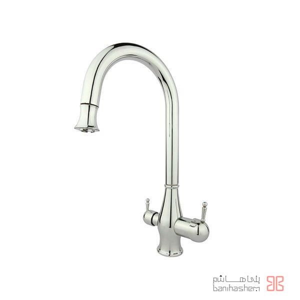 Rassan_Zarf_Roza شیر ظرفشویی تصفیه دار راسان مدل رزا کروم - Image 1