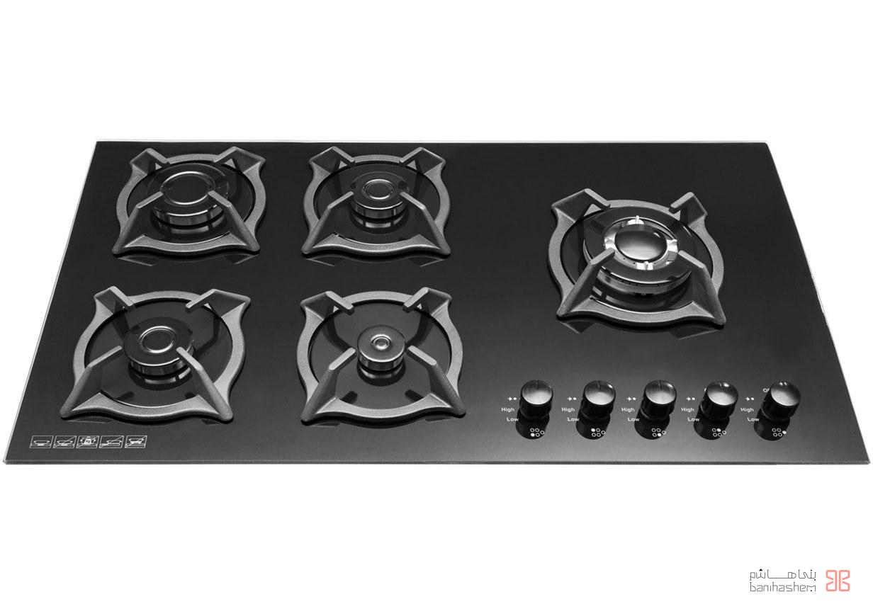 jilard-gas-G_1503s اجاق گاز شیشه ای پنج شعله جیلارد مدل G_1503S - Image 1