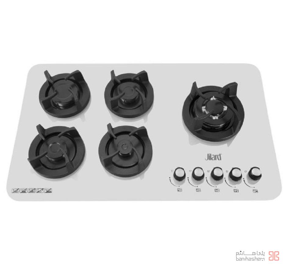jilard-gas-G_1506S اجاق گاز شیشه ای پنج شعله جیلارد مدل G_1506S - Image 1