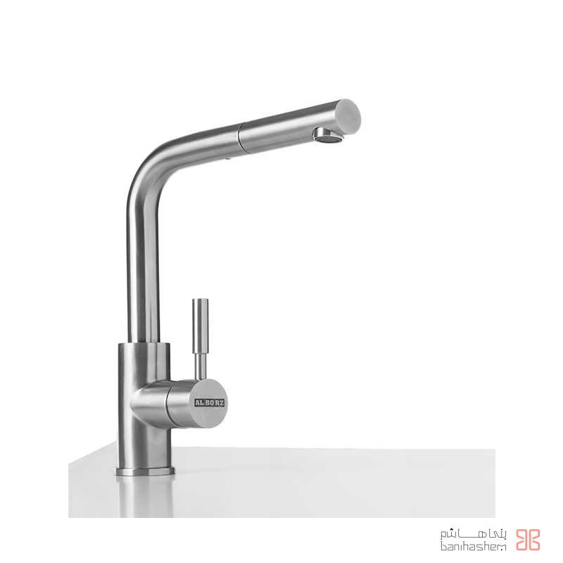 Alborz_Zarf_ST311 شیر ظرفشویی شلنگدار استیل البرز مدل ST-311 - Image 1