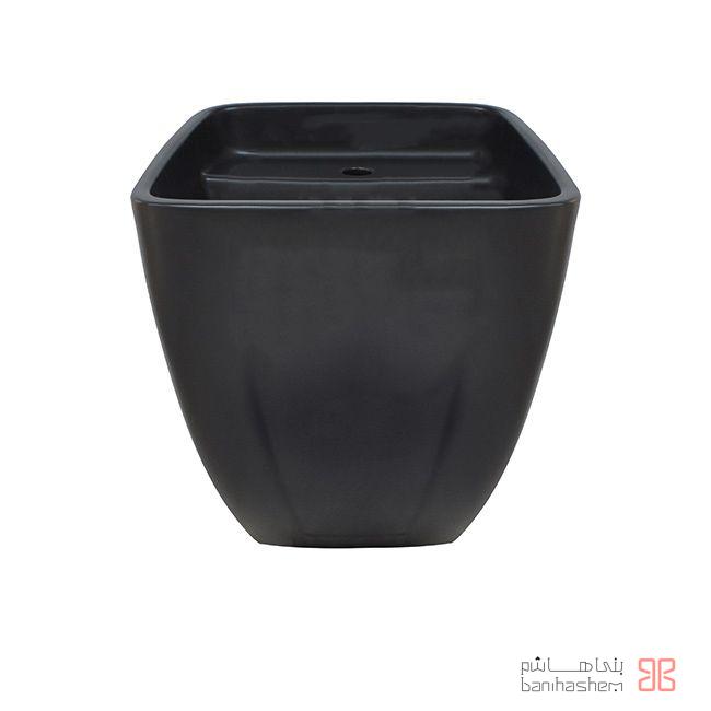 Morvarid_RoNim_Mega48B روشویی پایه سرخود مروارید مدل مگا 48 مشکی - Image 1