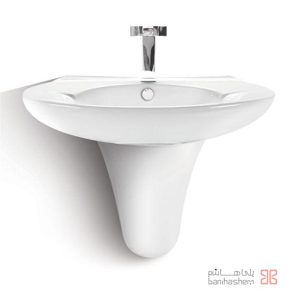 Morvarid_RoNim_Royal65 روشویی نیم پایه مروارید مدل رویال 65 - Image 1