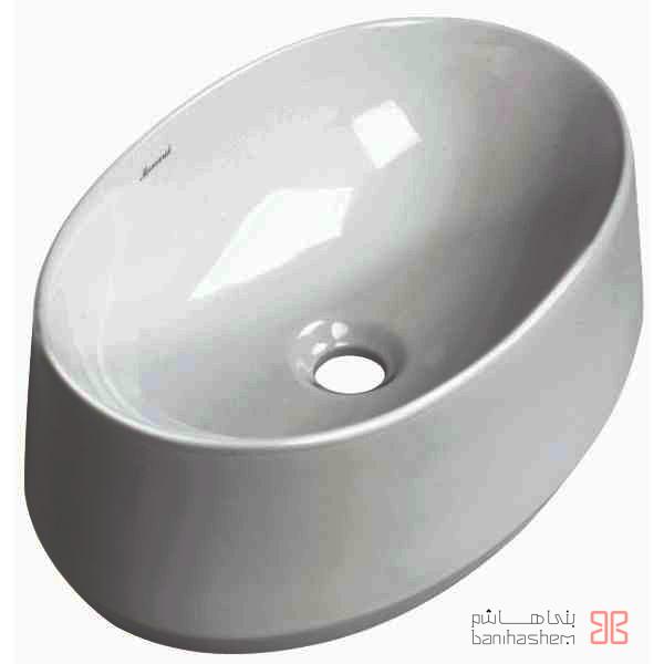 Morvarid_RoS_RominaT روشویی رو سنگی مروارید مدل رومینا 52 طوسی - Image 1