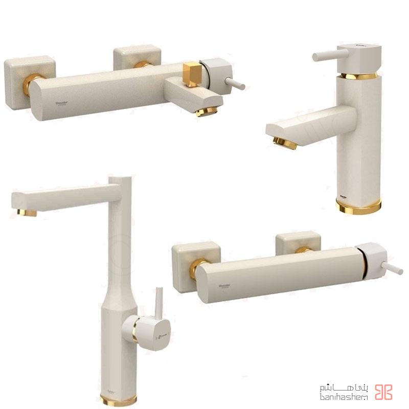Shoder_4_Uonik_SHG شیرآلات شودر مدل یونیک شیری طلایی - Image 1