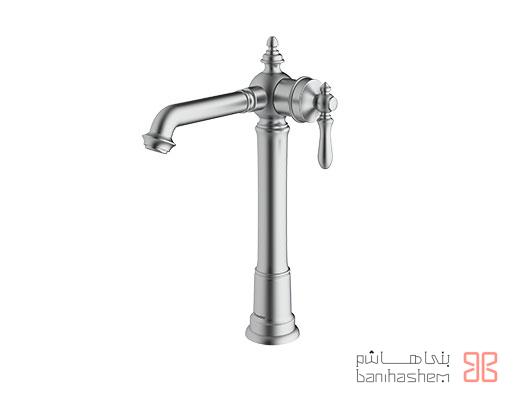 Shoder_RoshB_Bezans_CM شیر روشویی پایه بلند شودر مدل بیزانس کروم مات - Image 1