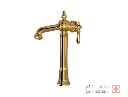 Shoder_RoshB_Bezans_G شیر روشویی پایه بلند شودر مدل بیزانس طلایی - Image 1