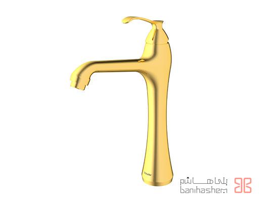 Shoder_RoshB_Classic_G شیر روشویی پایه بلند شودر مدل کلاسیک طلایی - Image 1