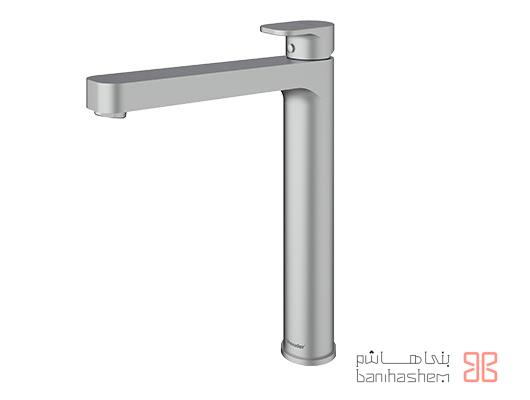 Shoder_RoshB_Tain_CM شیر روشویی پایه بلند شودر مدل تاین کروم مات - Image 1