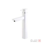 شیر روشویی پایه بلند شودر مدل یونیک شیری طلایی
