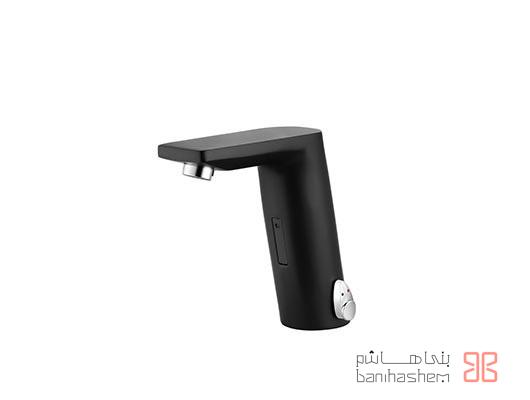 Shoder_RoshE_Danob_BC شیر روشویی الکترونیکی شودر مدل دانوب مشکی کروم - Image 1