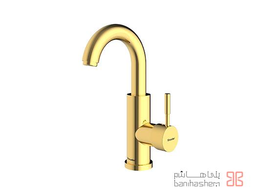 Shoder_RoshZ_Marino_G شیر روشویی زدرا شودر مدل مارینو طلایی - Image 1