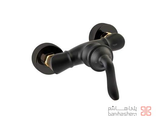 Shoder_Toilet_Loka_BG شیر توالت شودر مدل لوکا مشکی طلایی - Image 1